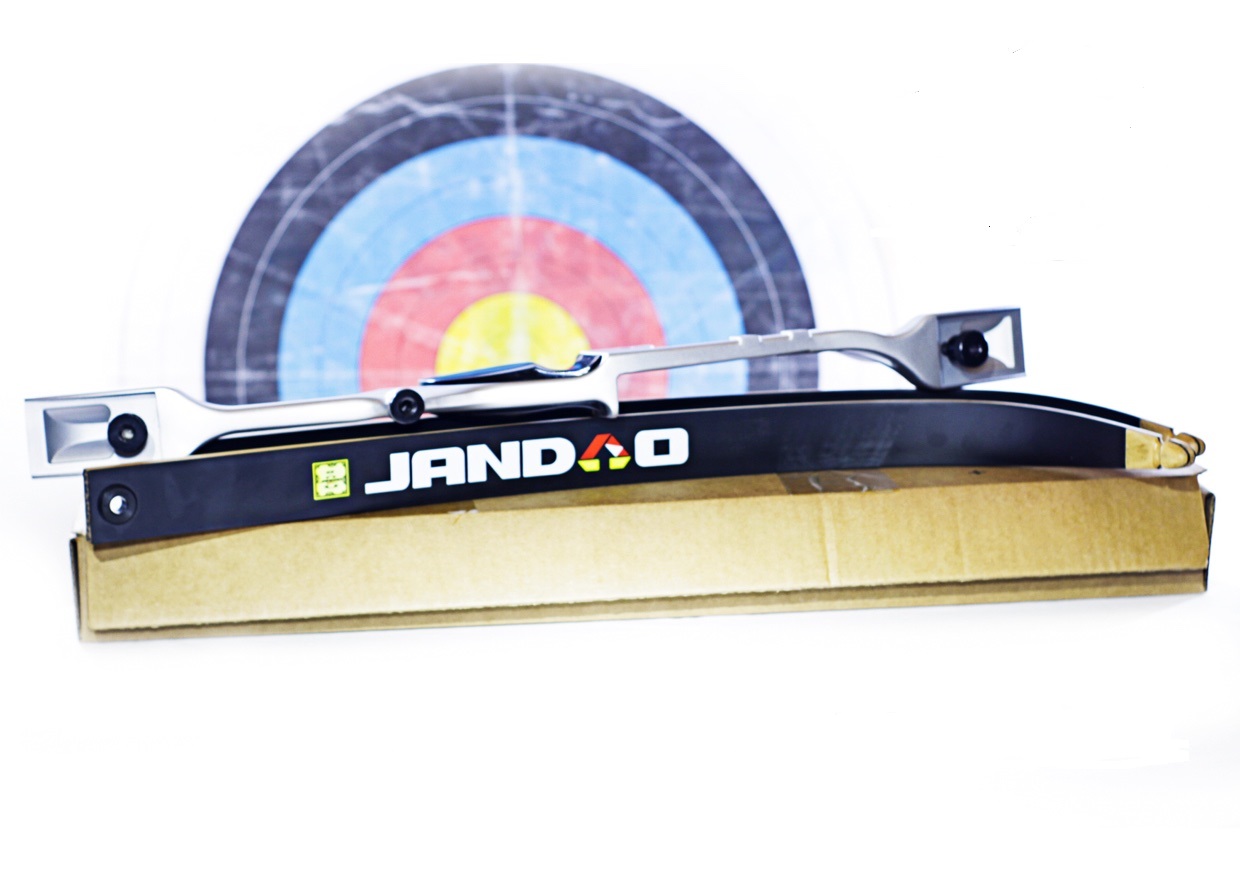 Лук рекурсивный (Олимпик) 68" 38# (серебристая рукоять, чёрные плечи)